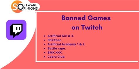 games banned from twitch|Prohibited Games .